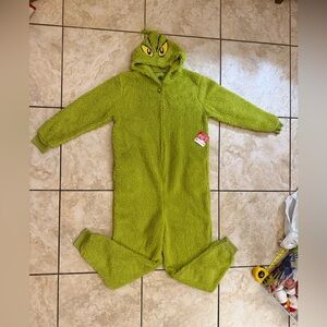 Grinch Union suit jump suit sleepwear Medium